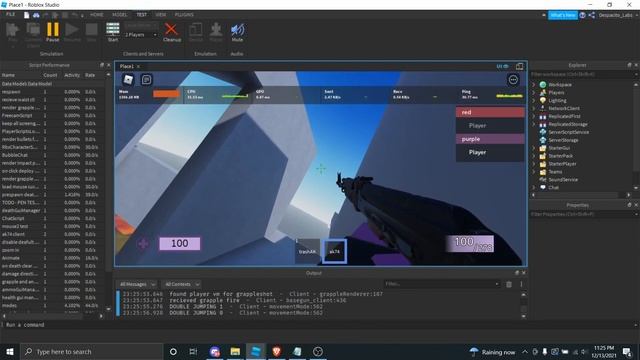 Roblox wallrunning + Grapple hook fps code demo (Playable in desc) смотреть онлайн
