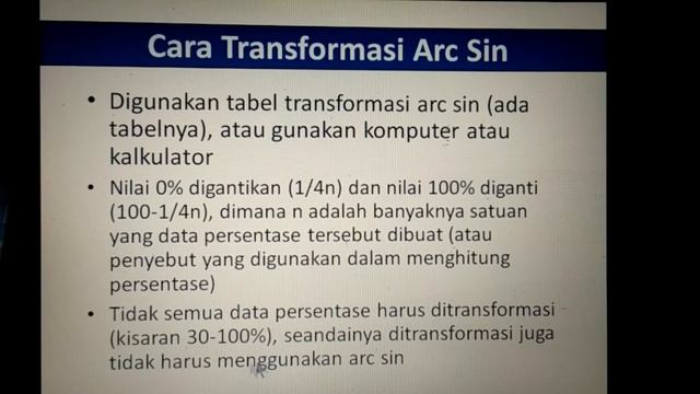 Tutorial Statistik, Transformasi data, Transformasi Arc Sin. смотреть онлайн