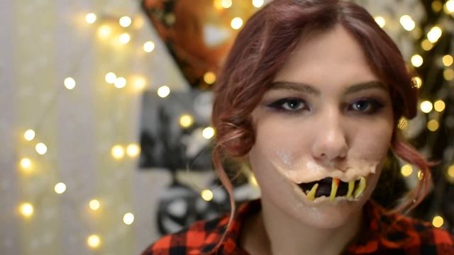 КРОВАВЫЙ РОТ макияж на halloween смотреть онлайн