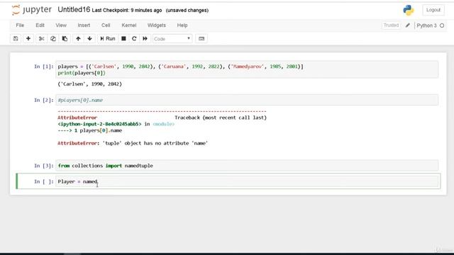 Python - namedtuple именованные кортежи смотреть онлайн