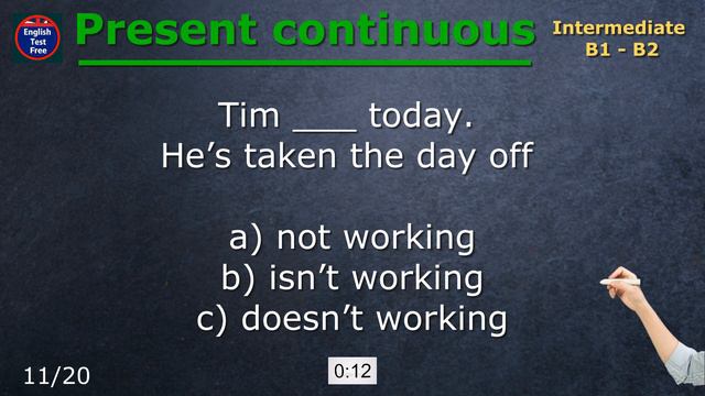 Present continuous (20) #intermediate #english #quiz #englishgrammar #test смотреть онлайн