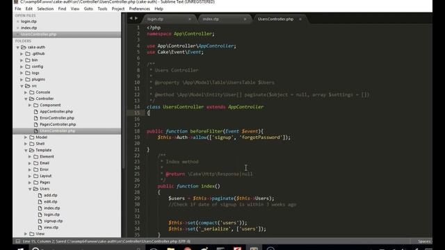 CakePHP 3.4 Tutorial For Beginners Step By Step - 13 - Time смотреть онлайн