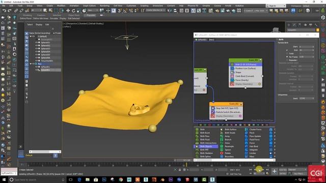 CLOTH & SOFT BODY INTERACTION - TYFLOW TUTORIAL смотреть онлайн