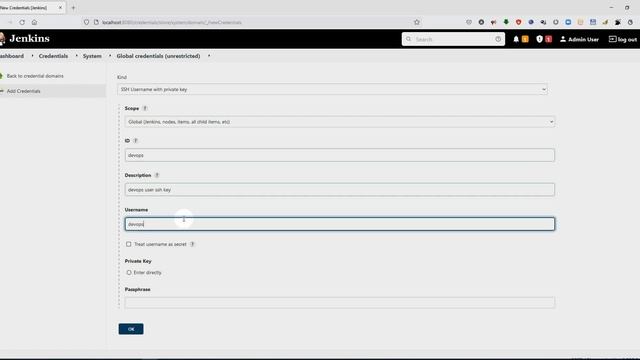 Adding SSH credentials on Jenkins смотреть онлайн