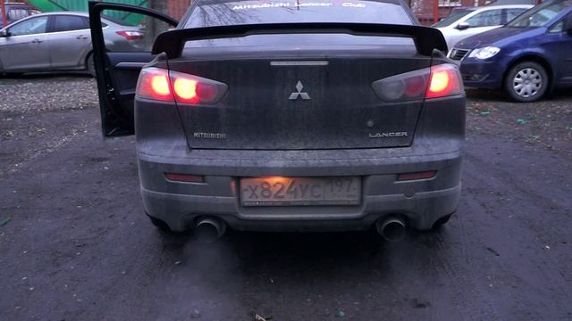 Выхлоп Lancer X с флейтами. смотреть онлайн