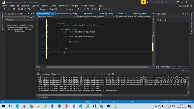 Ejercicios en c# || Windows Forms || picturebox, errorProvider || Menu de comida смотреть онлайн