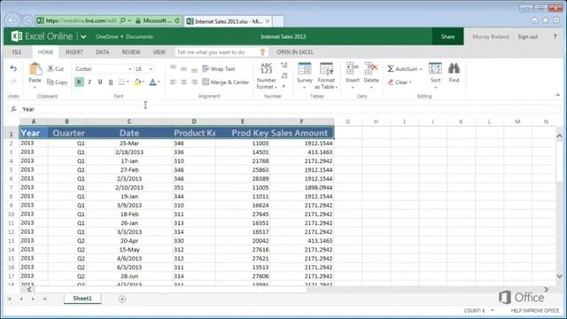 24 Excel 2013 Lesson №24 Top tips for working in Excel Online смотреть онлайн