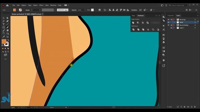 Vector Portrait Illustration in Illustrator 2021 | Speed Art | Bangla Tutorial смотреть онлайн