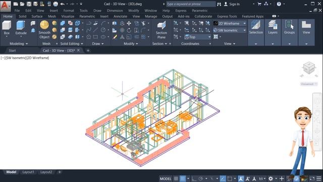 How to create Walkthrough in Autocad смотреть онлайн
