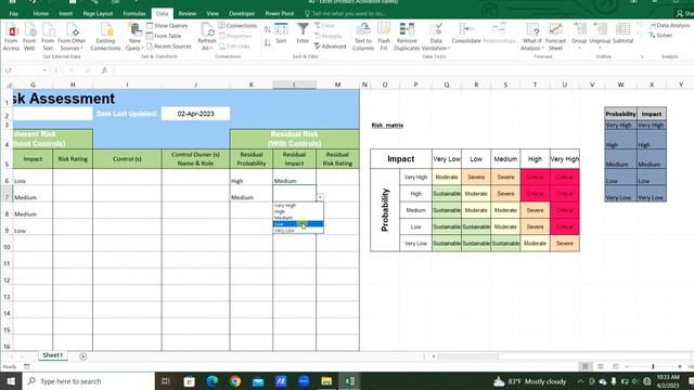 EXCEL | RISK ASSESSMENT MATRIX смотреть онлайн