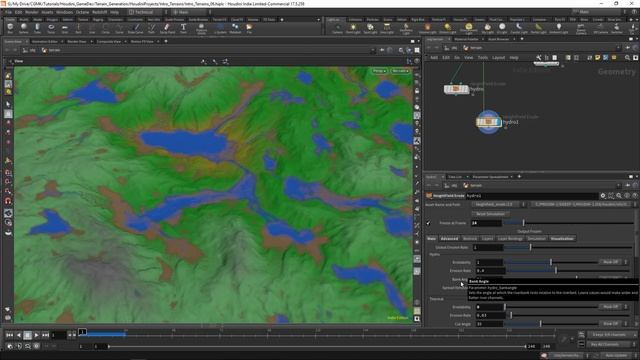 06 Создание эрозии карты высот часть 2 (Гидравлический) в Houdini смотреть онлайн