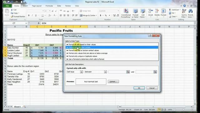 Excel 2010 Beginner: Unit 5 Lesson D - Conditional Formatting смотреть онлайн