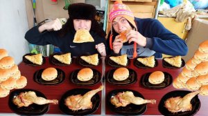 ПОЕДАНИЕ С ОСТРЫМ СОУСОМ КУРИЦЫ ТАБАКА, САМСА, ЧИЗБИФ  КТО БЫСТРЕЕ СЪЕСТ?