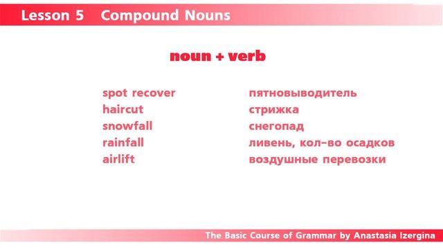 ? Урок 5 - [ Существительные в английском ] Сложные существительные. Compound nouns на русском язык смотреть онлайн