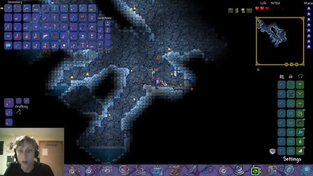 Terraria Solo Hardcore: QUEST FOR THE CELL PHONE - Part 3: The first mining mission смотреть онлайн