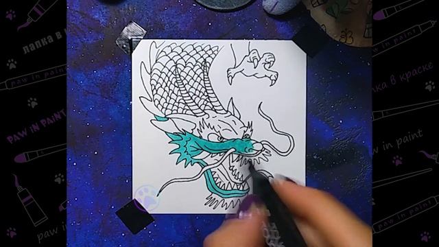 Китайский Дракон ?? (рисунок маркерами) смотреть онлайн
