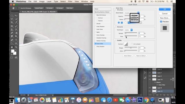 FERRARI 488 POLICE CAR!!! - photoshop speed render смотреть онлайн