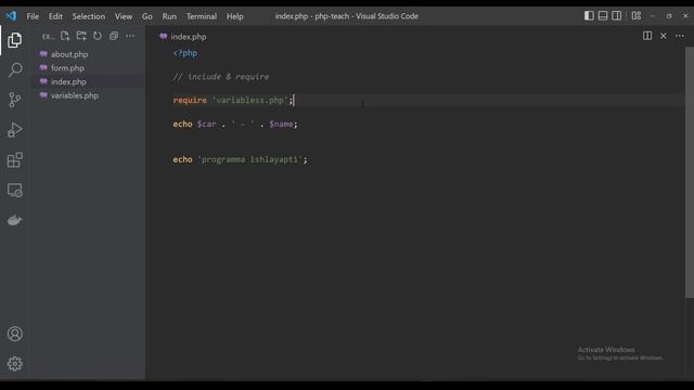 21. PHP include & require. | PHP dasturlash tili o'rganish смотреть онлайн