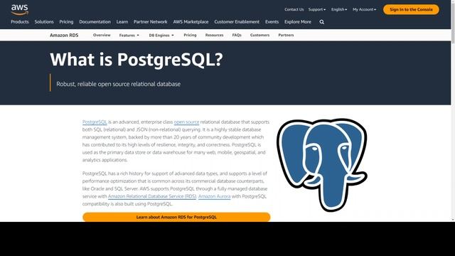 PostgreSQL 16 0 on AWS RDS смотреть онлайн