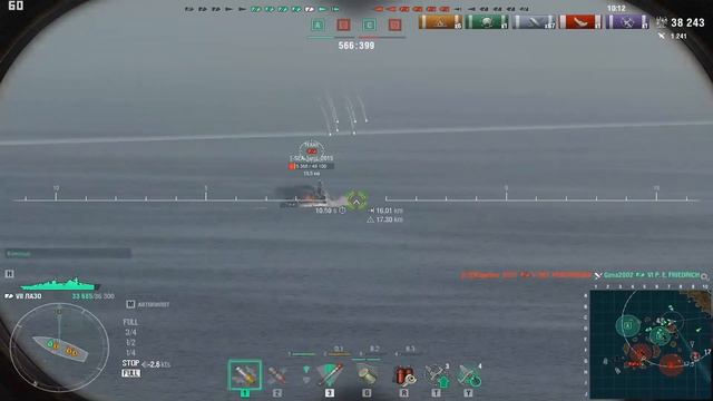 Крейсер Лазо. Морской бой- 1.Игра World Of Warships смотреть онлайн