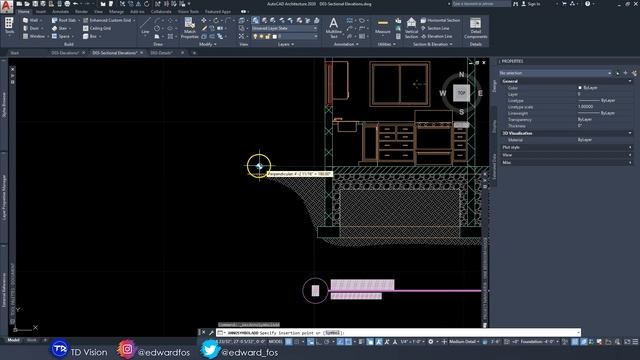 DETAILING Part 6 - (Section Elevation) in AutoCAD Architecture 2023 смотреть онлайн