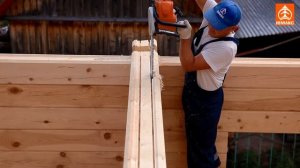 Монтаж дома из профилированного бруса