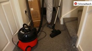 Numatic Henry Plus Vacuum Cleaner Vacuuming the Hallway Demonstration