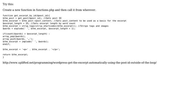 Wordpress: Get excerpt using get_the_excerpt outside a loop (8 Solutions!!) смотреть онлайн