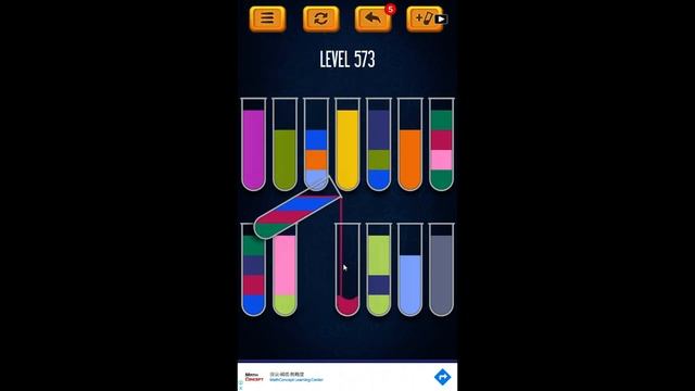 Water Sort Puzzle - Color Liquid Sorting Game Level 573 Solution смотреть онлайн