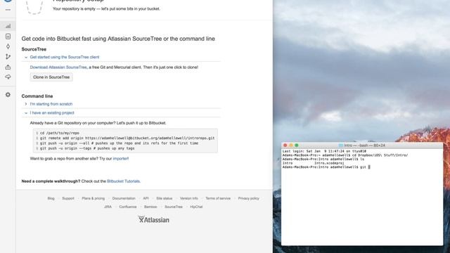 1- iOS Creating new project and Setting up Git through Bitbucket смотреть онлайн