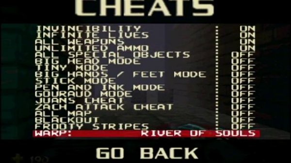 Turok 2 Seeds of Evil Cheats Codes
