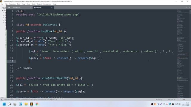 Part 22 - Ordering ads - OOP PHP PDO - 4K смотреть онлайн