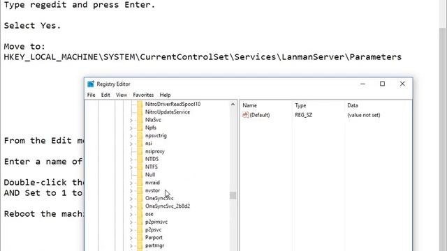 How To Enable/disable SMBv1 In Registry Editor, Windows 10