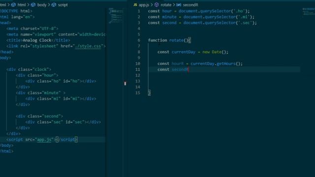 Analog Clock using JavaScript || (Javascript project series-2) #javascript #analogclock #clock смотреть онлайн