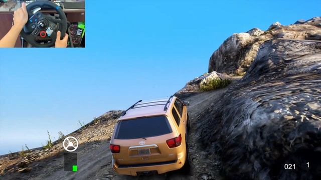 GTA 5 - Toyota Sequoia - OFF ROAD | Logitech g29 gameplay смотреть онлайн