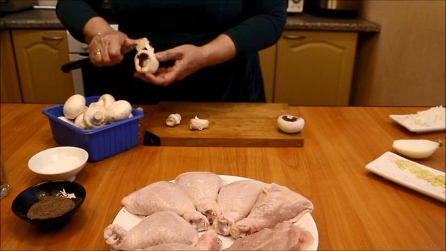 Куриные ножки фаршированные грибами - простой рецепт от Марины смотреть онлайн