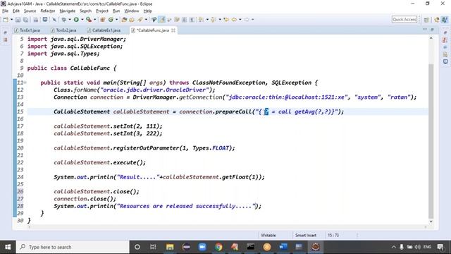 Advanced Java Tutorials || JDBC || Functional Callable Statement || by Mr.Ratan || class-15 смотреть онлайн