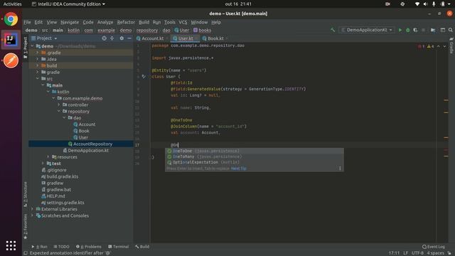 Relacionamento OneToOne e OneToMany Spring Data e Kotlin смотреть онлайн