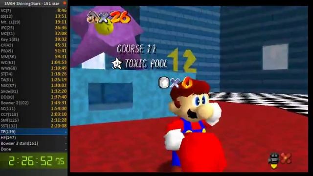 SM64 Shining Stars - 151 star in 2:53:20 - 2 / 2 смотреть онлайн
