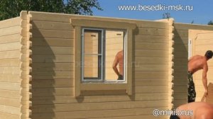 Как собрать хозблок из мини-бруса