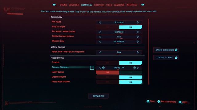 Cyberpunk 2077 Console Settings Options смотреть онлайн