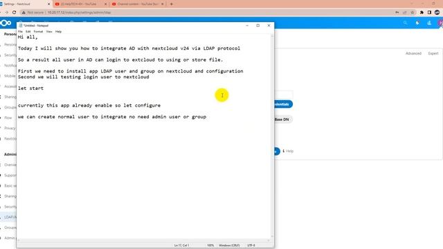 LDAP integration with Windows AD and Nextcloud v24 смотреть онлайн