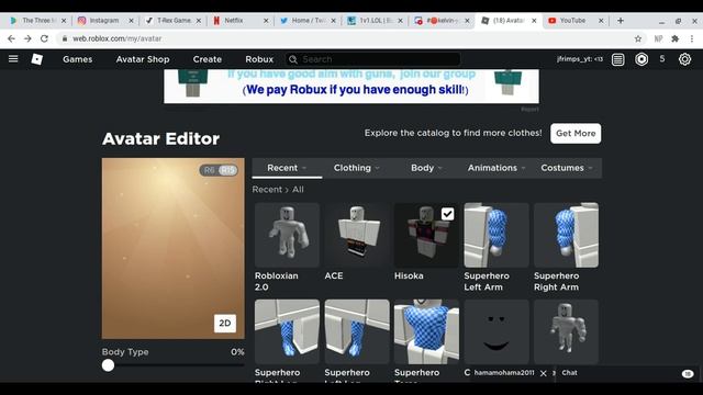 Roblox  Hisoka Outfit