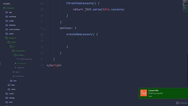 Udemy Laravel - 060 Create lesson child component and communication with the parent component смотреть онлайн