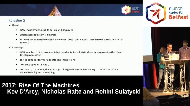 AppSec EU 2017 2017: Rise Of The Machines by Kev D'Arcy, Nicholas Raite and Rohini Sulatycki