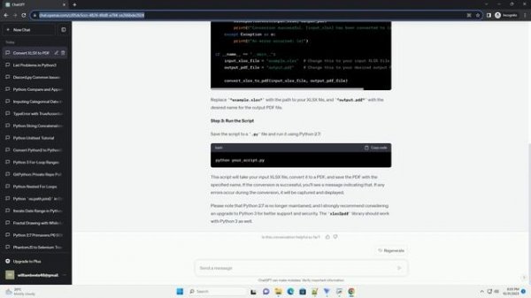 How to convert a XLSX file to PDF with Python 2 7