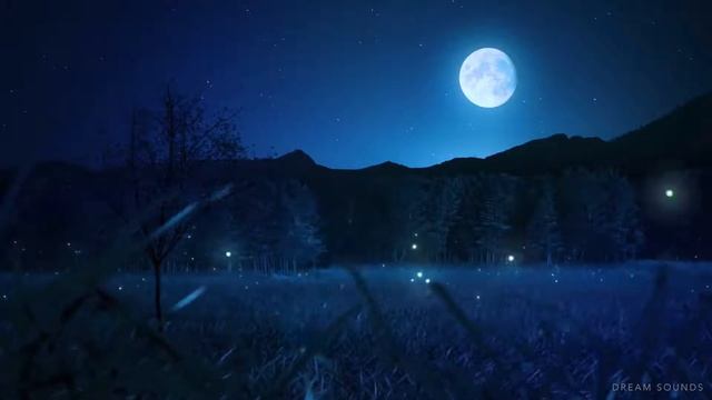 Расслабляющие Музыка для сна и ночные звуки природы: сверчки мягкая, красивая фортепиано, глубокий смотреть онлайн