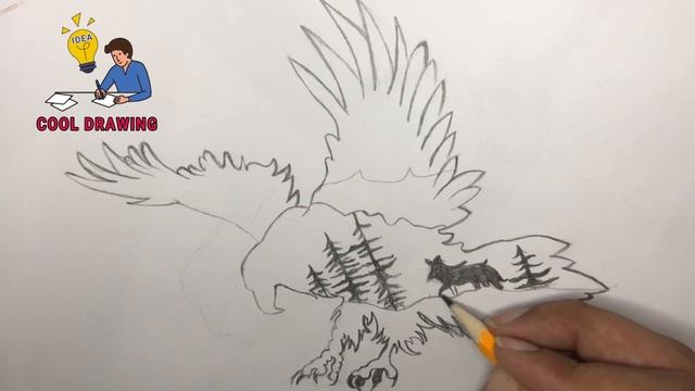 Creative drawing ideas | Eagle drawing | Cool drawing Ideas | Pencil sketch drawing смотреть онлайн