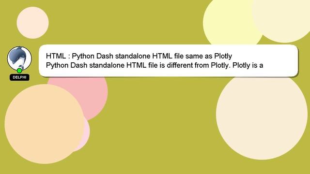 HTML : Python Dash standalone HTML file same as Plotly смотреть онлайн