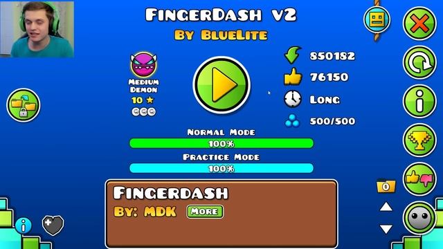 ЧУТЬ НЕ СДОХ... Bloodbath Z, Fingerdash v2, Forsaken Neon и т.д. Марафон! Geometry Dash [89] смотреть онлайн